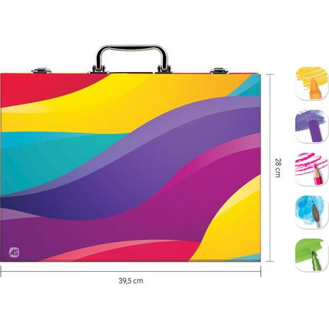 Happihobbi Κασετίνα Ζωγραφικής Deluxe 100 Αξεσουάρ Rainbow (1038-82057)