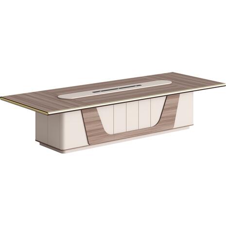 ΓΡΑΦΕΙΟ ΣΥΝΕΔΡΙΑΣΕΩΝ SUPERON HM2145 ΜΕΛΑΜΙΝΗ ΣΕ ΦΥΣΙΚΟ-ΜΠΕΖ 360x140x76Υεκ