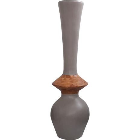 ΔΙΑΚΟΣΜΗΤΙΚΟ ΒΑΖΟ ΔΑΠΕΔΟΥ NEBULA HM4660.05M FIBER CEMENT TAUPE--ΞΥΛΟ ΤΕΑΚ Φ45x148Υεκ