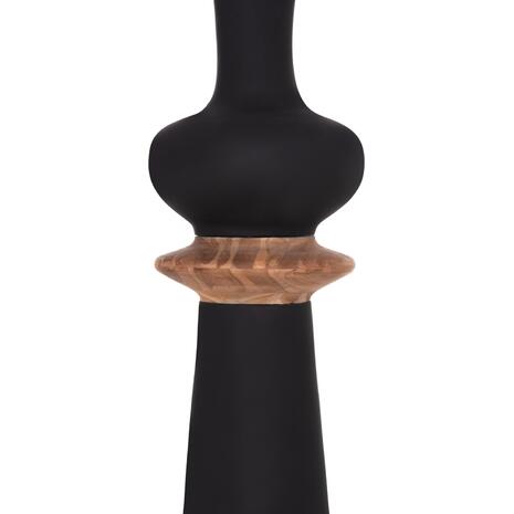 ΔΙΑΚΟΣΜΗΤΙΚΟ ΒΑΖΟ ΔΑΠΕΔΟΥ NEBULA HM4660.01L FIBER CEMENT ΜΑΥΡΟ--ΞΥΛΟ ΤΕΑΚ Φ45x172Υεκ