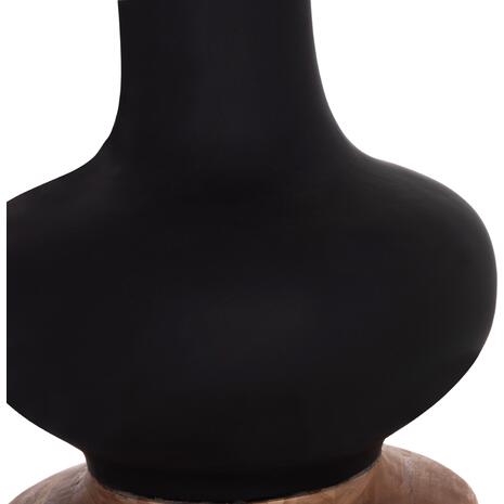 ΔΙΑΚΟΣΜΗΤΙΚΟ ΒΑΖΟ ΔΑΠΕΔΟΥ NEBULA HM4660.01L FIBER CEMENT ΜΑΥΡΟ--ΞΥΛΟ ΤΕΑΚ Φ45x172Υεκ