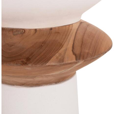 ΔΙΑΚΟΣΜΗΤΙΚΟ ΒΑΖΟ ΔΑΠΕΔΟΥ NEBULA HM4660.02L FIBER CEMENT ΛΕΥΚΟ--ΞΥΛΟ ΤΕΑΚ Φ45x172Υεκ