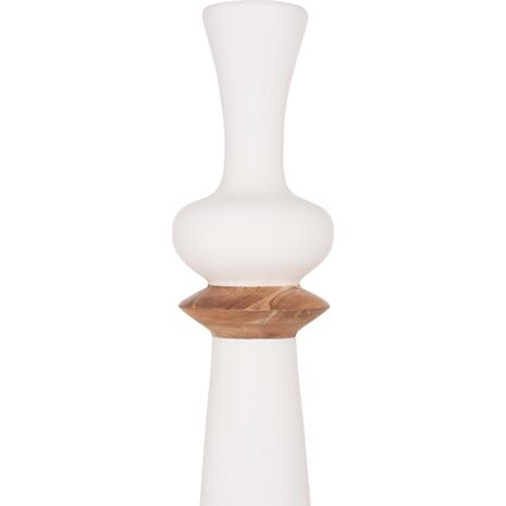 ΔΙΑΚΟΣΜΗΤΙΚΟ ΒΑΖΟ ΔΑΠΕΔΟΥ NEBULA HM4660.02L FIBER CEMENT ΛΕΥΚΟ--ΞΥΛΟ ΤΕΑΚ Φ45x172Υεκ