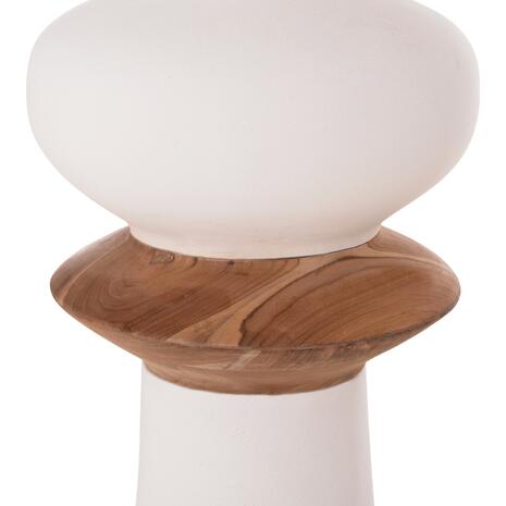 ΔΙΑΚΟΣΜΗΤΙΚΟ ΒΑΖΟ ΔΑΠΕΔΟΥ NEBULA HM4660.02L FIBER CEMENT ΛΕΥΚΟ--ΞΥΛΟ ΤΕΑΚ Φ45x172Υεκ