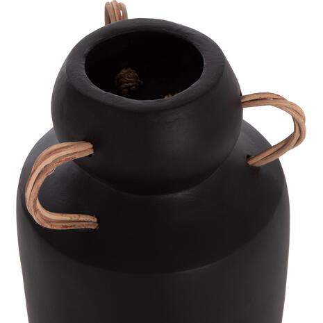 ΔΙΑΚΟΣΜΗΤΙΚΟ ΒΑΖΟ MIBO HM4688.01M ΤΕΡΑΚΟΤΑ ΜΑΥΡH--ΧΕΡΟΥΛΙΑ ΦΥΣΙΚΟ RATTAN Φ16,5x26Υεκ