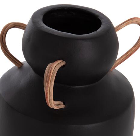 ΔΙΑΚΟΣΜΗΤΙΚΟ ΒΑΖΟ MIBO HM4688.01M ΤΕΡΑΚΟΤΑ ΜΑΥΡH--ΧΕΡΟΥΛΙΑ ΦΥΣΙΚΟ RATTAN Φ16,5x26Υεκ