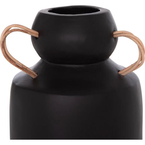 ΔΙΑΚΟΣΜΗΤΙΚΟ ΒΑΖΟ MIBO HM4688.01M ΤΕΡΑΚΟΤΑ ΜΑΥΡH--ΧΕΡΟΥΛΙΑ ΦΥΣΙΚΟ RATTAN Φ16,5x26Υεκ