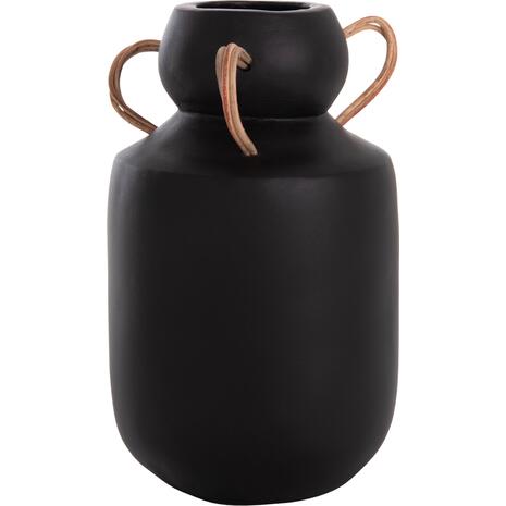 ΔΙΑΚΟΣΜΗΤΙΚΟ ΒΑΖΟ MIBO HM4688.01M ΤΕΡΑΚΟΤΑ ΜΑΥΡH--ΧΕΡΟΥΛΙΑ ΦΥΣΙΚΟ RATTAN Φ16,5x26Υεκ