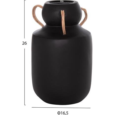 ΔΙΑΚΟΣΜΗΤΙΚΟ ΒΑΖΟ MIBO HM4688.01M ΤΕΡΑΚΟΤΑ ΜΑΥΡH--ΧΕΡΟΥΛΙΑ ΦΥΣΙΚΟ RATTAN Φ16,5x26Υεκ