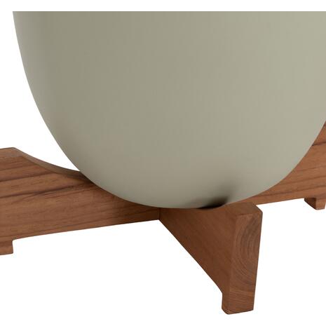 ΓΛΑΣΤΡΕΣ ΣΕΤ 2ΤΜΧ SEON HM4686.09 TERRACOTTA ΣΕ ΛΕΥΚΟ & ΠΡΑΣΙΝΟ--TEAK ΒΑΣΗ