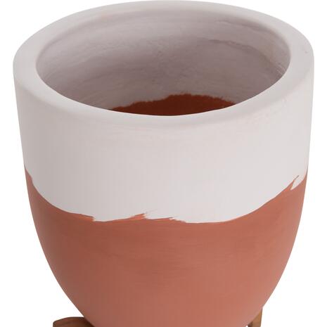 ΓΛΑΣΤΡΕΣ ΣΕΤ 2ΤΜΧ SEON HM4686.08 TERRACOTTA ΣΕ ΛΕΥΚΟ & ΤΕΡΑΚΟΤΑ--TEAK ΒΑΣΗ