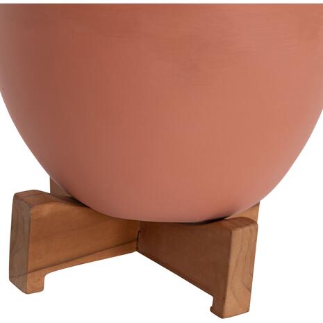 ΓΛΑΣΤΡΕΣ ΣΕΤ 2ΤΜΧ SEON HM4686.08 TERRACOTTA ΣΕ ΛΕΥΚΟ & ΤΕΡΑΚΟΤΑ--TEAK ΒΑΣΗ