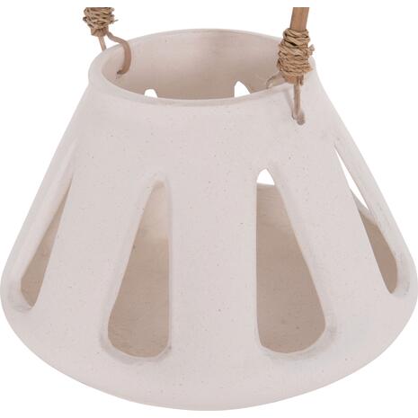 ΕΠΙΤΡΑΠΕΖΙΟ ΦΑΝΑΡΙ ERANTYL HM4696.02S ΛΕΥΚΟ FIBER CEMENT & ΧΕΡΟΥΛΙ RATTAN Φ25x17Yεκ.