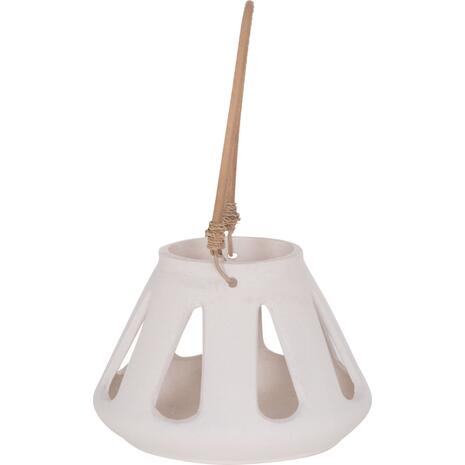 ΕΠΙΤΡΑΠΕΖΙΟ ΦΑΝΑΡΙ ERANTYL HM4696.02S ΛΕΥΚΟ FIBER CEMENT & ΧΕΡΟΥΛΙ RATTAN Φ25x17Yεκ.