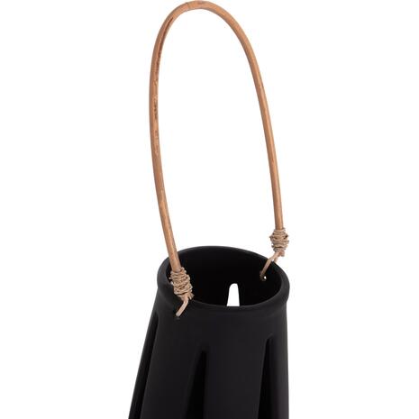 ΕΠΙΤΡΑΠΕΖΙΟ ΦΑΝΑΡΙ ERANTYL HM4696.01L ΜΑΥΡΟ FIBER CEMENT & ΧΕΡΟΥΛΙ RATTAN Φ17x27Yεκ.