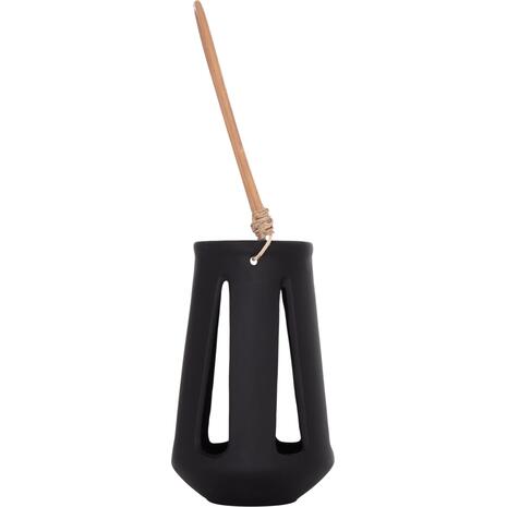 ΕΠΙΤΡΑΠΕΖΙΟ ΦΑΝΑΡΙ ERANTYL HM4696.01L ΜΑΥΡΟ FIBER CEMENT & ΧΕΡΟΥΛΙ RATTAN Φ17x27Yεκ.