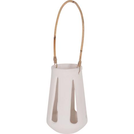 ΕΠΙΤΡΑΠΕΖΙΟ ΦΑΝΑΡΙ ERANTYL HM4696.02L ΛΕΥΚΟ FIBER CEMENT & ΧΕΡΟΥΛΙ RATTAN Φ17x27Yεκ.