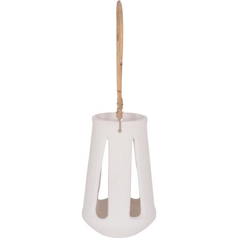 ΕΠΙΤΡΑΠΕΖΙΟ ΦΑΝΑΡΙ ERANTYL HM4696.02L ΛΕΥΚΟ FIBER CEMENT & ΧΕΡΟΥΛΙ RATTAN Φ17x27Yεκ.