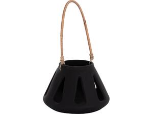 ΕΠΙΤΡΑΠΕΖΙΟ ΦΑΝΑΡΙ ERANTYL HM4696.01S ΜΑΥΡΟ FIBER CEMENT & ΧΕΡΟΥΛΙ RATTAN Φ25x17Yεκ.