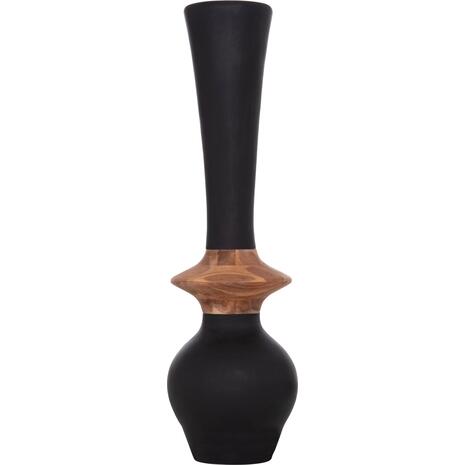 ΔΙΑΚΟΣΜΗΤΙΚΟ ΒΑΖΟ ΔΑΠΕΔΟΥ NEBULA HM4660.01M FIBER CEMENT ΜΑΥΡΟ--ΞΥΛΟ ΤΕΑΚ Φ45x148Υεκ