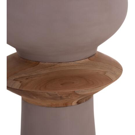 ΔΙΑΚΟΣΜΗΤΙΚΟ ΒΑΖΟ ΔΑΠΕΔΟΥ NEBULA HM4660.05L FIBER CEMENT TAUPE--ΞΥΛΟ ΤΕΑΚ Φ45x172Υεκ