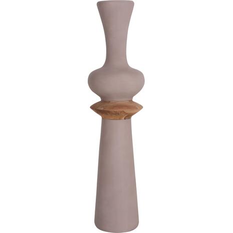 ΔΙΑΚΟΣΜΗΤΙΚΟ ΒΑΖΟ ΔΑΠΕΔΟΥ NEBULA HM4660.05L FIBER CEMENT TAUPE--ΞΥΛΟ ΤΕΑΚ Φ45x172Υεκ