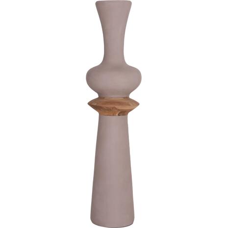 ΔΙΑΚΟΣΜΗΤΙΚΟ ΒΑΖΟ ΔΑΠΕΔΟΥ NEBULA HM4660.05L FIBER CEMENT TAUPE--ΞΥΛΟ ΤΕΑΚ Φ45x172Υεκ