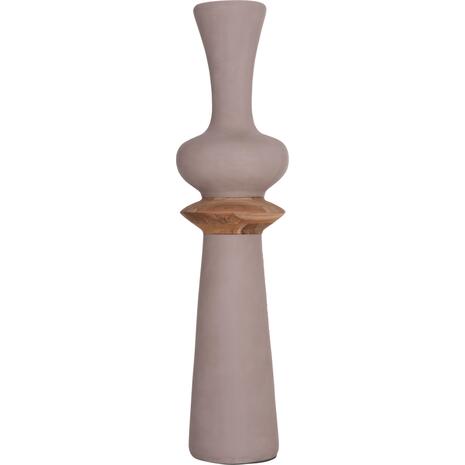 ΔΙΑΚΟΣΜΗΤΙΚΟ ΒΑΖΟ ΔΑΠΕΔΟΥ NEBULA HM4660.05L FIBER CEMENT TAUPE--ΞΥΛΟ ΤΕΑΚ Φ45x172Υεκ