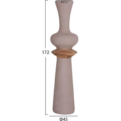 ΔΙΑΚΟΣΜΗΤΙΚΟ ΒΑΖΟ ΔΑΠΕΔΟΥ NEBULA HM4660.05L FIBER CEMENT TAUPE--ΞΥΛΟ ΤΕΑΚ Φ45x172Υεκ