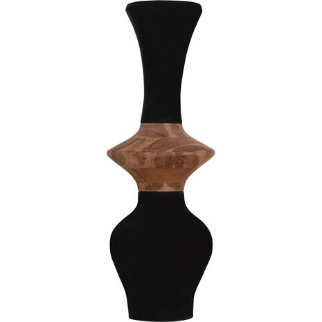 ΔΙΑΚΟΣΜΗΤΙΚΟ ΒΑΖΟ ΔΑΠΕΔΟΥ NEBULA HM4660.01S FIBER CEMENT ΜΑΥΡΟ--ΞΥΛΟ ΤΕΑΚ Φ45x115Υεκ