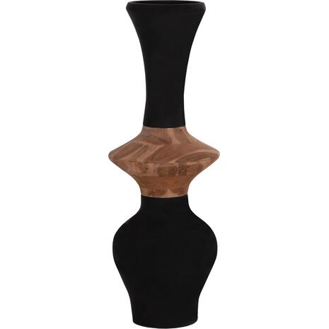 ΔΙΑΚΟΣΜΗΤΙΚΟ ΒΑΖΟ ΔΑΠΕΔΟΥ NEBULA HM4660.01S FIBER CEMENT ΜΑΥΡΟ--ΞΥΛΟ ΤΕΑΚ Φ45x115Υεκ