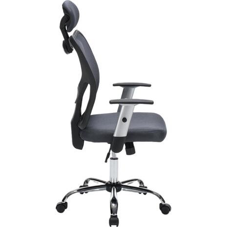 ΚΑΡΕΚΛΑ ΓΡΑΦΕΙΟΥ CUORE HM1207.02 ΜΑΥΡΟΣ ΣΚΕΛΕΤΟΣ-ΓΚΡΙ MESH 63x61x125Υεκ