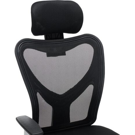 ΚΑΡΕΚΛΑ ΓΡΑΦΕΙΟΥ CUORE HM1207.01 ΜΑΥΡΟΣ ΣΚΕΛΕΤΟΣ-ΜΑΥΡΟ MESH 63x61x125Υεκ