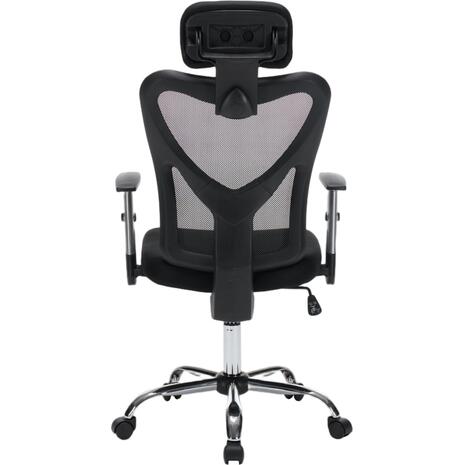 ΚΑΡΕΚΛΑ ΓΡΑΦΕΙΟΥ CUORE HM1207.01 ΜΑΥΡΟΣ ΣΚΕΛΕΤΟΣ-ΜΑΥΡΟ MESH 63x61x125Υεκ