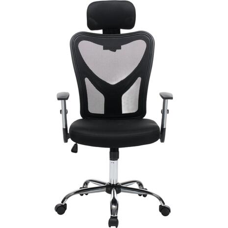 ΚΑΡΕΚΛΑ ΓΡΑΦΕΙΟΥ CUORE HM1207.01 ΜΑΥΡΟΣ ΣΚΕΛΕΤΟΣ-ΜΑΥΡΟ MESH 63x61x125Υεκ