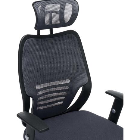 ΚΑΡΕΚΛΑ ΓΡΑΦΕΙΟΥ BRIEF HM1206.02 ΓΚΡΙ MESH--ΒΑΣΗ ΧΡΩΜΙΟΥ 63x64x122Υεκ.