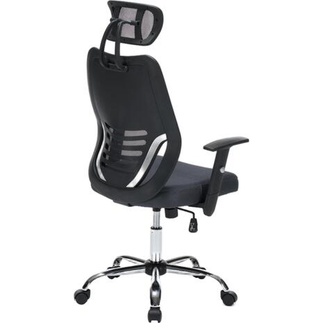 ΚΑΡΕΚΛΑ ΓΡΑΦΕΙΟΥ BRIEF HM1206.02 ΓΚΡΙ MESH--ΒΑΣΗ ΧΡΩΜΙΟΥ 63x64x122Υεκ.