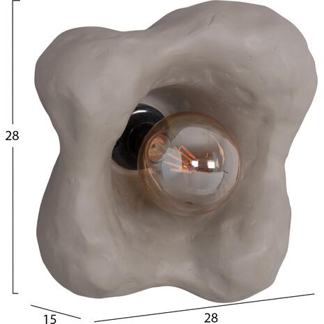 ΕΠΙΤΟΙΧΙΟ ΦΩΤΙΣΤΙΚΟ LUXON HM4701.03M FIBER CEMENT ΣΕ ΓΚΡΙ 28x15x28Υεκ.