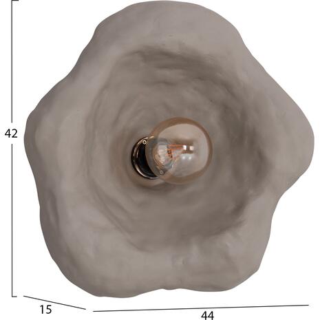 ΕΠΙΤΟΙΧΙΟ ΦΩΤΙΣΤΙΚΟ LUXON HM4701.03L FIBER CEMENT ΣΕ ΓΚΡΙ 44x15x42Υεκ.