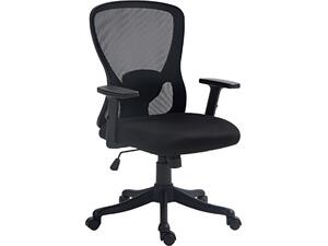 ΚΑΡΕΚΛΑ ΓΡΑΦΕΙΟΥ KRAM HM1208.01 ΜΑΥΡΟΣ ΣΚΕΛΕΤΟΣ--ΜΑΥΡΟ MESH 64x64x100-108Υεκ.