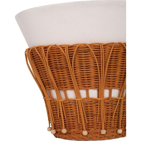 ΤΡΑΠΕΖΙ ΒΟΗΘΗΤΙΚΟ PERRAL HM18164.02S FIBER CEMENT ΛΕΥΚΟ-ΦΥΣΙΚΟ RATTAN--Φ42x36Υεκ