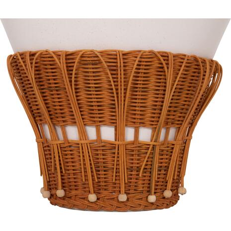 ΤΡΑΠΕΖΙ ΒΟΗΘΗΤΙΚΟ PERRAL HM18164.02S FIBER CEMENT ΛΕΥΚΟ-ΦΥΣΙΚΟ RATTAN--Φ42x36Υεκ