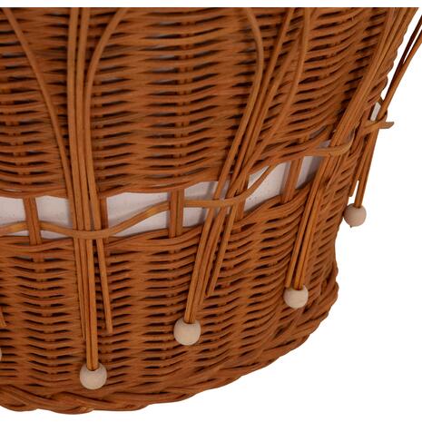 ΤΡΑΠΕΖΙ ΣΑΛΟΝΙΟΥ PERRAL HM18164.02L FIBER CEMENT ΛΕΥΚΟ-ΦΥΣΙΚΟ RATTAN--Φ55x45Υεκ