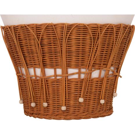 ΤΡΑΠΕΖΙ ΣΑΛΟΝΙΟΥ PERRAL HM18164.02L FIBER CEMENT ΛΕΥΚΟ-ΦΥΣΙΚΟ RATTAN--Φ55x45Υεκ