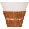 ΤΡΑΠΕΖΙ ΣΑΛΟΝΙΟΥ PERRAL HM18164.02L FIBER CEMENT ΛΕΥΚΟ-ΦΥΣΙΚΟ RATTAN--Φ55x45Υεκ