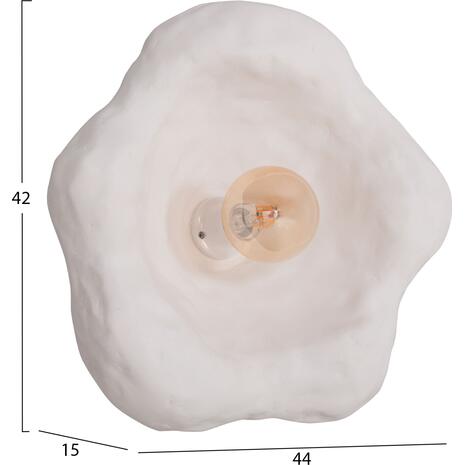 ΕΠΙΤΟΙΧΙΟ ΦΩΤΙΣΤΙΚΟ LUXON HM4701.02L FIBER CEMENT ΣΕ ΛΕΥΚΟ 44x15x42Υεκ.