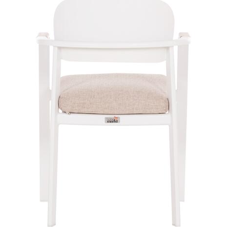 ΠΟΛΥΘΡΟΝΑ ΤΡΑΠΕΖΑΡΙΑΣ ELARA HM6414.02 ΛΕΥΚΟ ΑΛΟΥΜΙΝΙΟ-ΜΠΕΖ OLEFIN--TEAK 56x62x78Υεκ