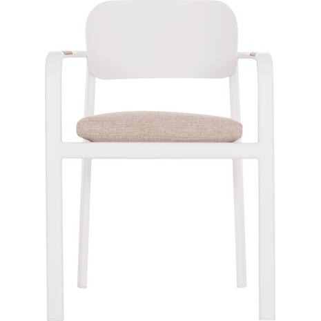 ΠΟΛΥΘΡΟΝΑ ΤΡΑΠΕΖΑΡΙΑΣ ELARA HM6414.02 ΛΕΥΚΟ ΑΛΟΥΜΙΝΙΟ-ΜΠΕΖ OLEFIN--TEAK 56x62x78Υεκ