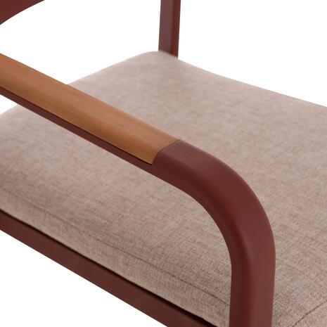 ΠΟΛΥΘΡΟΝΑ ΤΡΑΠΕΖΑΡΙΑΣ ELARA HM6414.07 ΚΕΡΑΜΙΔΙ ΑΛΟΥΜΙΝΙΟ-ΜΠΕΖ OLEFIN--TEAK 56x62x78Υεκ