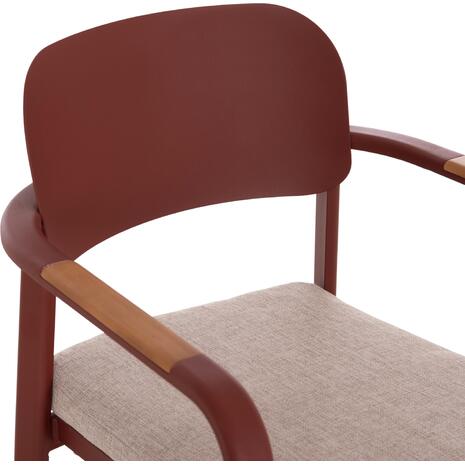 ΠΟΛΥΘΡΟΝΑ ΤΡΑΠΕΖΑΡΙΑΣ ELARA HM6414.07 ΚΕΡΑΜΙΔΙ ΑΛΟΥΜΙΝΙΟ-ΜΠΕΖ OLEFIN--TEAK 56x62x78Υεκ